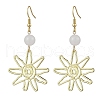 Alloy Mixed Stone Dangle Earrings EJEW-JE06425-3