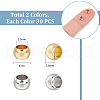 Unicraftale 60Pcs 2 Colors Ion Plating(IP) 201 Stainless Steel Beads STAS-UN0055-57-3