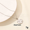 Vintage Stainless Steel Flat Round Sun Moon Pendant Necklaces ZQ4868-3-1