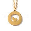 304 Stainless Steel Pendant Necklaces NJEW-H036-02G-O-1