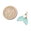 8Pcs 8 Colors Glass Pendants PALLOY-JF03569-2