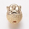 Brass Beads KK-P134-03G-2
