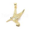 Brass Micro Pave Cubic Zirconia Pendants KK-P294-32G-03-1