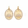 Brass Micro Pave Clear Cubic Zirconia Pendants KK-S356-744-1