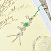 Glass & Alloy & Acrylic Mobile Straps HJEW-FS00005-2