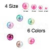 Rainbow Acrylic Imitation Pearl Beads OACR-YW0001-05-4