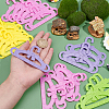 CHGCRAFT 40Pcs 4 Colors Bowknot & Star Pattern Plastic Doll Clothes Hangers DIY-CA0003-48-3
