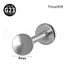 G23 Titanium 17 Gauge Internally Threaded Labrets WGEEA58-01-1