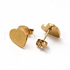 Heart & Key Couple Pendant Necklaces & Stud Earrings SJEW-E045-03GP-5