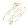 304 Stainless Steel Dog Paw Print Pendant Necklaces for Women NJEW-Z044-13G-4
