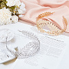 GOMAKERER 2Pcs 2 Colors Crown & Leaf Alloy Hair Bands OHAR-GO0001-11-7