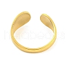 304 Stainless Steel Teardrop Open Cuff Ring for Women RJEW-S406-01G-06-3
