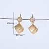 Elegant Brass Pave Clear Cubic Zirconia Stud Earrings OC6724-4