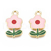 Eco-Friendly Zinc Alloy  Pendants X-ENAM-R051-12-03G-NR-2