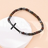 Bohemia Column Natural Picture Jasper Bead Stretch Bracelets BJEW-F493-02EB-3