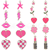 SUNNYCLUE 50Pcs 10 Styles Alloy Enamel Pendants FIND-SC0010-12-1