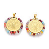 304 Stainless Steel Pendants STAS-N115-25B-G-1
