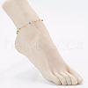 Stainless Steel Satellite Chain Anklets X-AJEW-AN00422-4