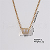 Chic Minimalist Column Brass Micro Pave Cubic Zirconia Pendant Necklaces WG4497-2-1