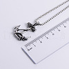 Retro Punk Hip-hop Street Fashion Men's Anchor Stainless Steel Pendant Necklaces FB2012-2