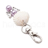 Angel Acrylic & Synthetic Turquoise Starfish & Shell Pendant Decorations HJEW-JM03177-5