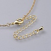 Natural Baroque Pearl Keshi Pearl Pendant Necklaces NJEW-JN02493-4