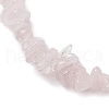 Natural Rose Quartz Anklets AJEW-AN00592-10-3