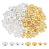 GOMAKERER 160Pcs 8 Styles Flat Round Brass Spacer Beads KK-GO0001-40-1