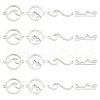 Unicraftale 16Pcs 4 Styles 201 & 304 Stainless Steel Connector Charms STAS-UN0047-47-1