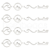 Unicraftale 16Pcs 4 Styles 201 & 304 Stainless Steel Connector Charms STAS-UN0047-47-1