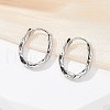 Brass Twist Hoop Earrings EJEW-Q014-02P-1