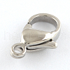 Tarnish Resistant Polished 316 Surgical Stainless Steel Lobster Claw Clasps X-STAS-R072-14A-2
