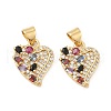 Brass Micro Pave Cubic Zirconia Pendants KK-H441-48G-2