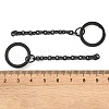 Ion Plating(IP) 304 Stainless Steel Split Key Ring Clasps STAS-L226-009A-B-3