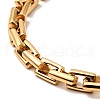 Ion Plating(IP) 304 Stainless Steel Rctangle Link Chain Necklace for Men NJEW-E038-08G-2