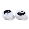 Printed Opaque Acrylic Beads SACR-F010-06B-2