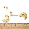 304 Stainless Steel Dangle Stud Earrings EJEW-C137-04G-5