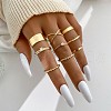 9Pcs Alloy with Crystal Rhinestone Finger Rings WG8B2E7-02-1