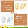 ANATTASOUL 2 Pairs 2 Colors Brass Twist Oval Cuff Earrings EJEW-AN0004-92-3