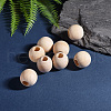 Natural Unfinished Wood Beads WOOD-25-LF-5