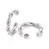 304 Stainless Steel Half Hoop Earrings EJEW-F257-07P-2