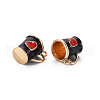 Rack Plating Alloy Enamel Charms ENAM-T015-013E-NR-2