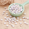 500Pcs 5 Style Plating Acrylic Beads PACR-BY0001-01-12