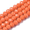 Opaque Solid Color Glass Beads Strands EGLA-A034-P6mm-D20-1