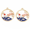 Alloy Enamel Pendants ENAM-S126-112-NR-2