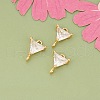 10Pcs Brass Crystal Rhinestone Connector Charms KK-V006-04G-01-1