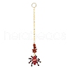 Halloween Theme Spider & Skull Dyed Synthetic Turquoise & Glass Seed Beads Pendant Decorations HJEW-MZ00282-02-2