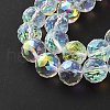 Transparent Electroplate Glass Beads Strands EGLA-N002-34G-H01-3