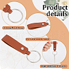   64Pcs 16 Colors PU Leather Keychain KEYC-PH0002-07-4