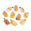 Natural Yellow Hematoid Quartz Pendants G-Q172-01P-1